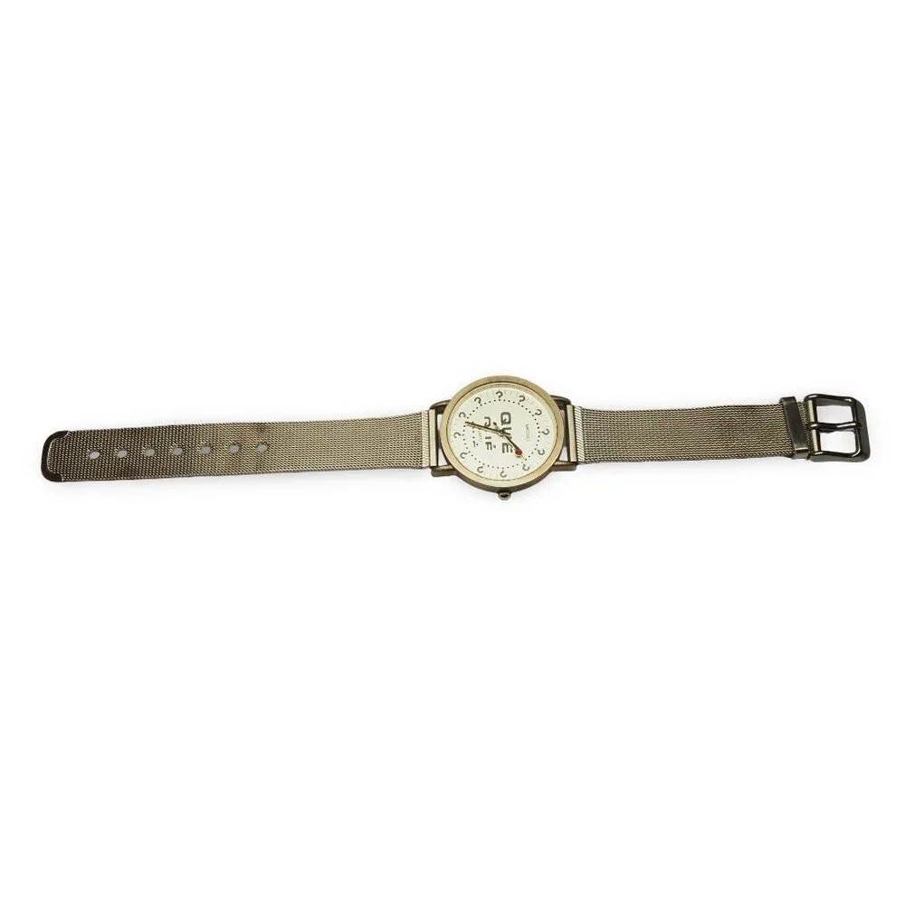 Marciano‎ (Guess) Que Vintage Mesh Band Unisex Watch- Silver - Needs Battery
